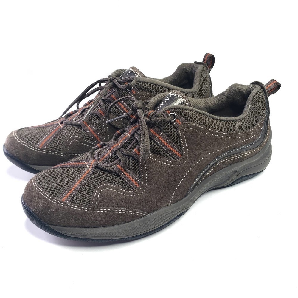 Clarks Privo Casual Sneakers Women's 9 Brown Suede Lace Up Shoes